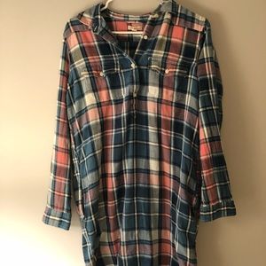 Gap plaid t-shirt dress